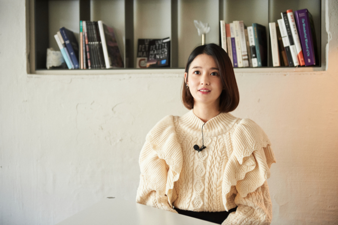 배우 남보라가 깜짝 결혼 발표를 한 가운데 엔터테이먼트로서 열일 행보를 이어간다. 사진은 영화 '크루아상' 인터뷰를 하는 남보라의 모습./사진=머니투데이
