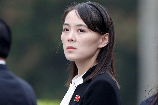 김여정 북한 노동당 부부장이 한국과 우크라이나를 향해 막말을 퍼부었다. 사진은 김여정의 모습. /사진=로이터