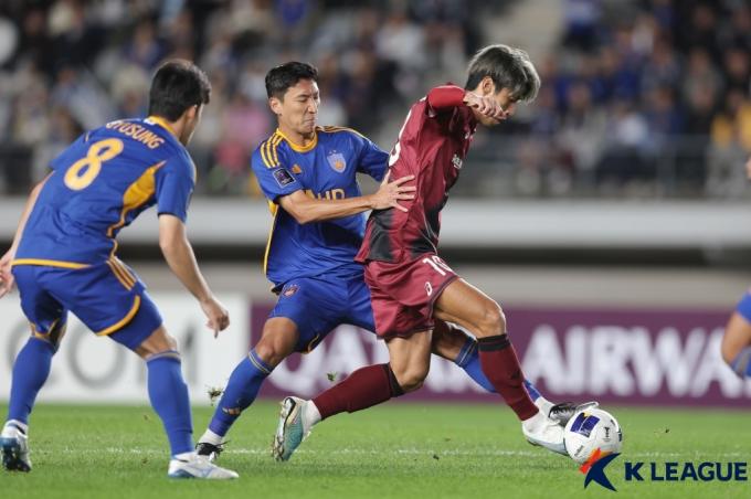 울산HD가 23일 울산종합운동장에서 열린 2024-25 AFC 챔피언스리그 엘리트 리그 스테이지 3차전에서 비셀 고베에 패했다. (한국프로축구연맹 제공)