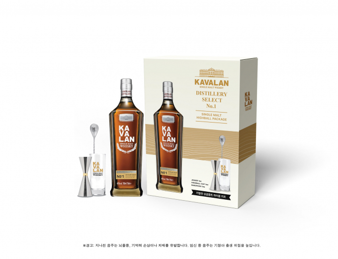 골든블루 인터내셔널은 타이완 싱글몰트 위스키 ‘카발란 디스틸러리 셀렉트 No.1 하이볼 패키지를 한정 출시했다. /사진= 골든블루 인터내셔널