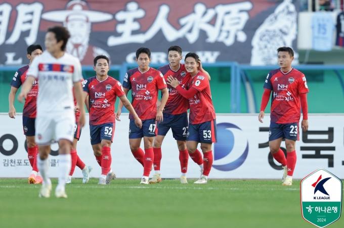 김천 상무가 수원FC를 꺾었다.(한국프로축구연맹 제공)