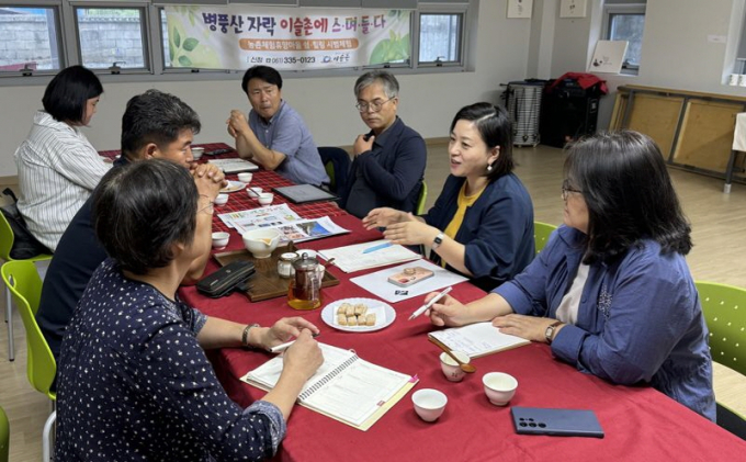나주 이슬촌 마을 멘토링 모습./사진=전남도