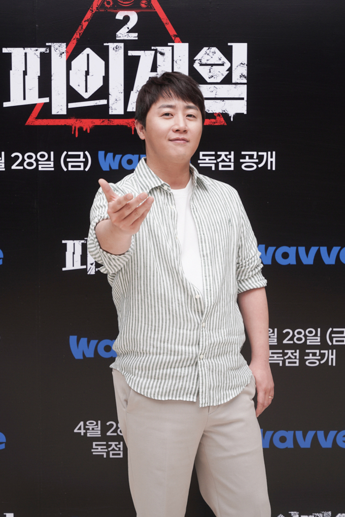 프로게이머 출신 포커 플레이어 겸 방송인 홍진호가 최근 기흉 수술을 받았다고 고백했다. 사진은 지난해 4월25일 서울 영등포구 여의도동 콘래드 서울 호텔에서 열린 2023 웨이브 콘텐츠 라인업 설명회에 참석한 홍진호의 모습, /사진=뉴스1(웨이브 제공)