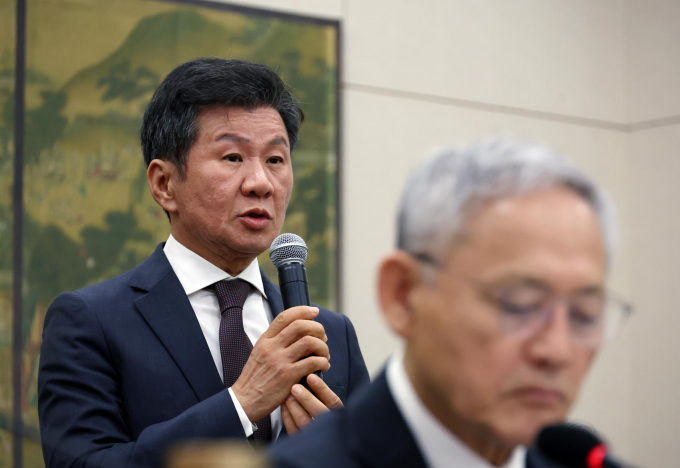 대한축구협회가 문화체육관광부가 발표한 특별감사에 대한 입장을 표명했다. 사진은 지난달 24일 서울 여의도 국회에서 열린 문화체육관광위원회 특별감사에 출석한 정몽규 대한축구협회 회장. /사진=뉴시스