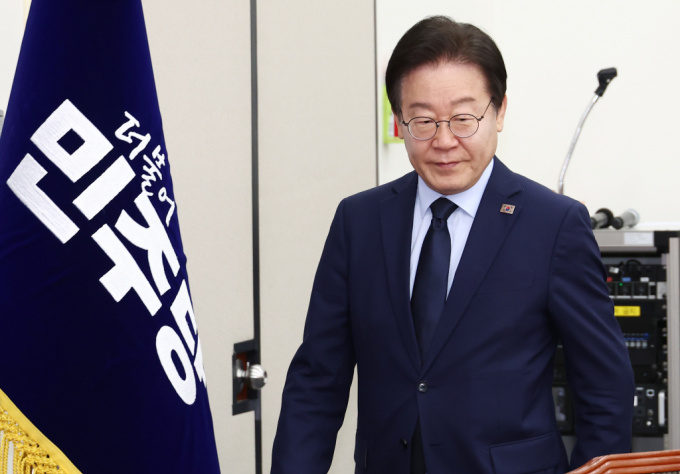 이재명 더불어민주당 대표가 10일 오전 서울 여의도 국회에서 열린 '트럼프 2기 행정부 대외정책과 한반도 간담회'에 참석하고 있다. /사진=뉴스1