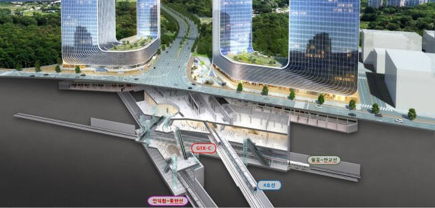 4중 역세권인 인덕원 일대에 추진하는 '콤팩트시티' 조감도. 도시문제를 해결하고 경제, 사회적 비용 절감을 위해 최대호 안양시장이 추진하는 주요 사업이다. 