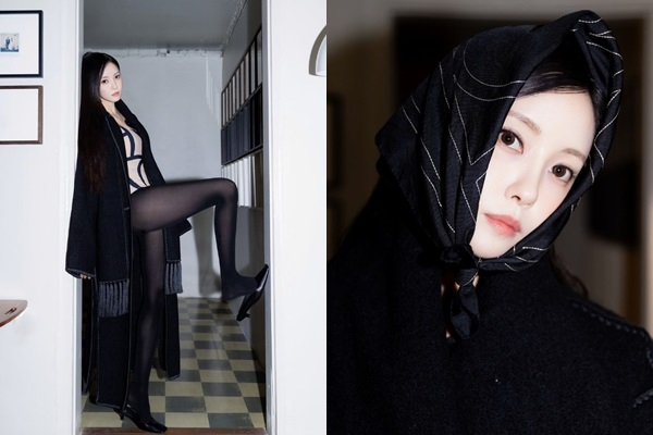 걸그룹 티아라 멤버 효민이 섹시한 분위기를 풍겼다. /사진=티아라 효민 인스타그램