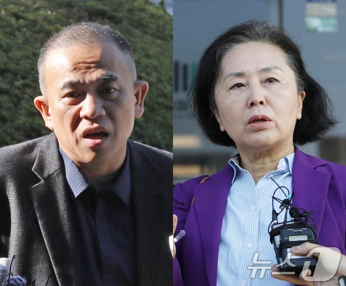 검찰이 김건희 여사 공천개입 의혹의 핵심 인물인 명태균 씨(왼쪽)와 김영선 전 국민의힘 의원에 대해 구속영장을 청구했다. (뉴스1 DB) 2024.11.11/뉴스1