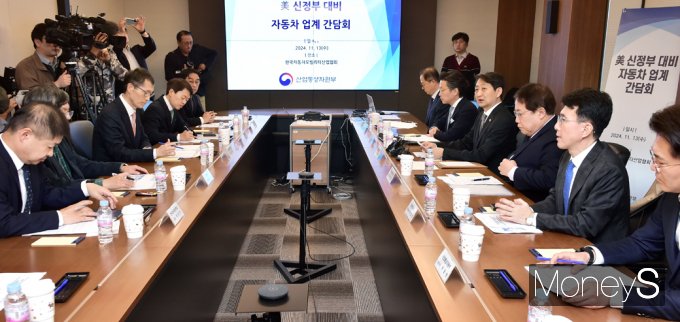 [머니S포토] 안덕근 산업 장관, 美 신정부 대비 자동차업계 간담회