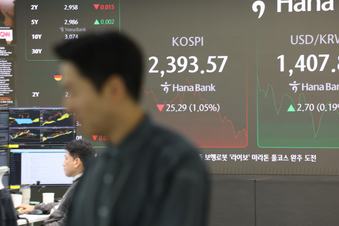 사진은 15일 서울 중구 하나은행 딜링룸. /사진=뉴시스