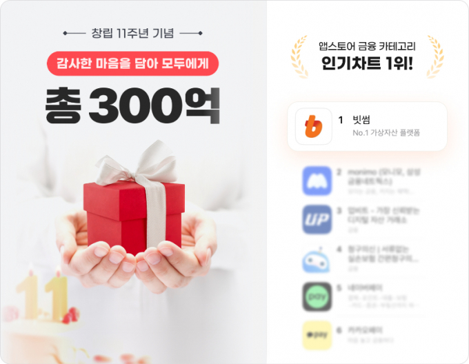 빗썸 창립 11주년 기념 이벤트 진행 안내 이미지. /사진=빗썸