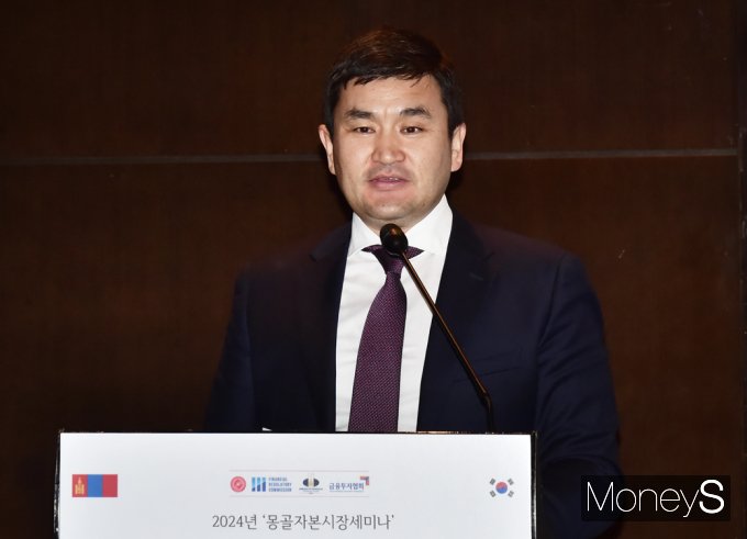 [머니S포토] 환영사 전하는 수흐벌드 주한 몽골대사