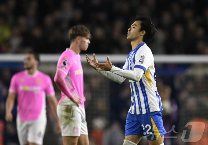 브라이튼 미토마 가오루가 30일(한국시간) 열린 2024-25 EPL 사우샘프턴과 홈 경기에서 전반 29분 선제골을 터뜨렸다. ⓒ 로이터=뉴스1