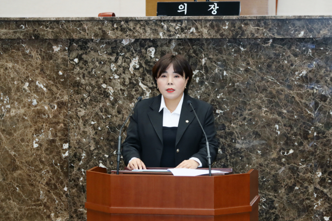5분 자유발언을 하는 박노희 이천시의원./사진제공=이천시의회