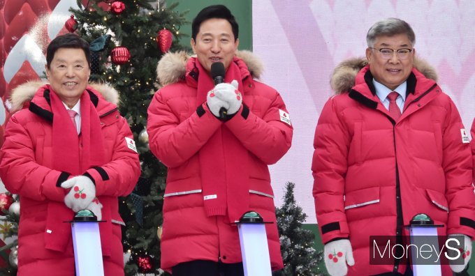 [머니S포토] 희망2025 나눔캠페인, 인사말 전하는 오세훈 시장