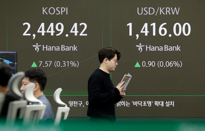 사진은 6일 서울 중구 하나은행 딜링룸. /사진=뉴시스