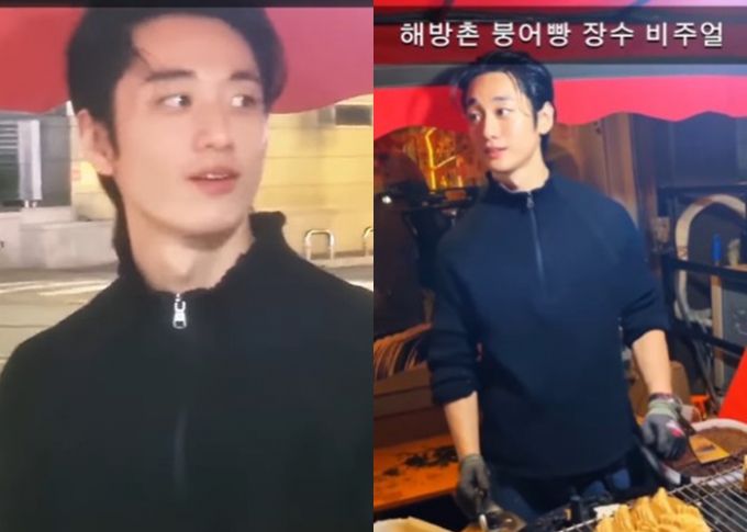   서울 신림동 '잘생긴 붕어빵 사장님'이 신고로 장사를 중단한다는 소식을 전했다./사진=김종오씨 인스타그램
