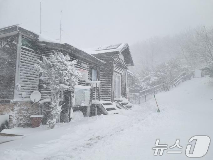 지난달 27일 전북 무주 덕유산국립공원에 밤사이 내린 첫눈이 쌓여 있다. (덕유산국립공원사무소 제공) 2024.11.27/뉴스1