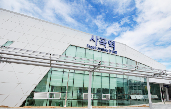 대구권 광역철도가 개통되는 경북 구미시 사곡역 전경 /사진제공=구미시