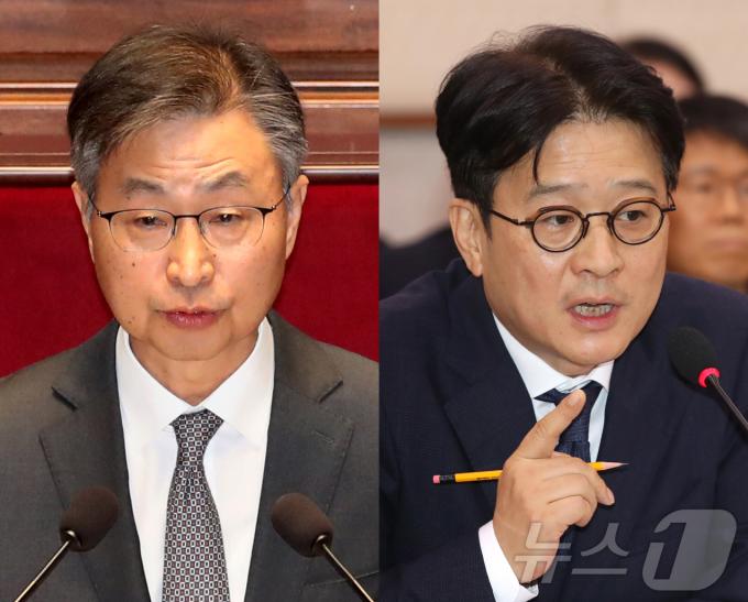 최재해 감사원장(왼쪽)과 이창수 서울중앙지검장. 2024.12.5/뉴스1