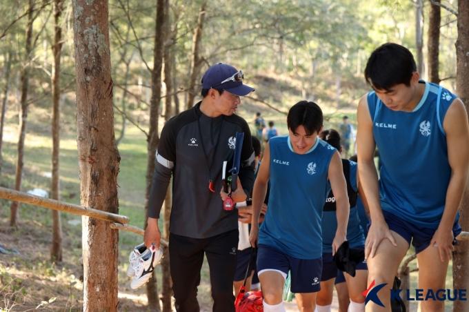 지난해에 이어 2년 연속 태국에서 동계훈련을 하는 광주FC(한국프로축구연맹 제공)