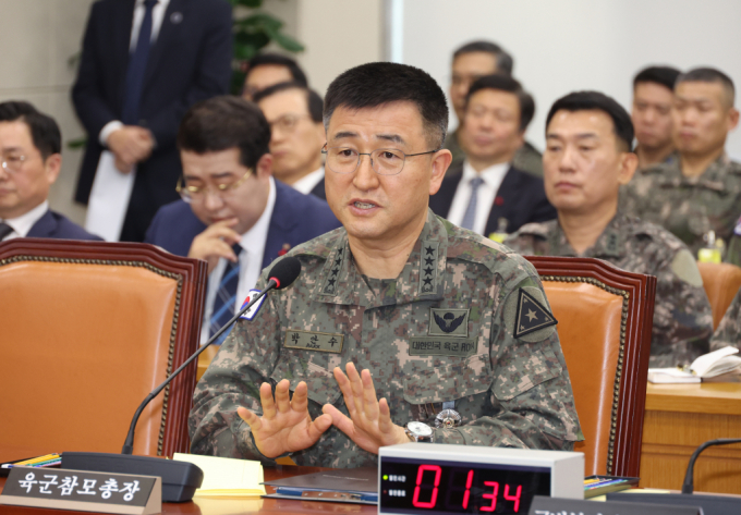 박안수 육군참모총장이 군사 기밀인 군 지휘 시설을 자세히 설명하다가 제지를 받는 상황이 발생했다. 사진은 박안수 육군참모총장. /사진=뉴시스