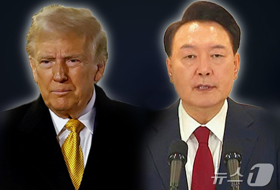 도널드 트럼프 미국 대통령 당선인(좌)과 윤석열 한국 대통령(우). ⓒ News1 윤주희 디자이너