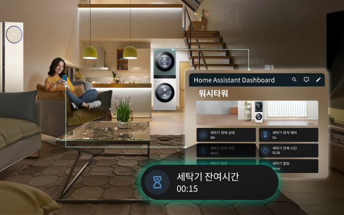 LG 씽큐의 API를 활용해 구현한 스마트홈 연출 이미지. / 사진=LG전자