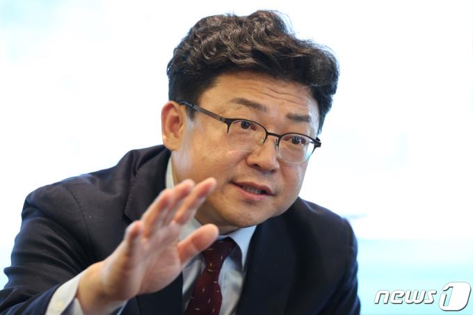 강명구 국민의힘 의원이 지난 22대 총선 전 서울 여의도 국회 의원회관에서 뉴스1과 인터뷰를 하고 있다. 2024.2.1/뉴스1 ⓒ News1 신웅수 기자