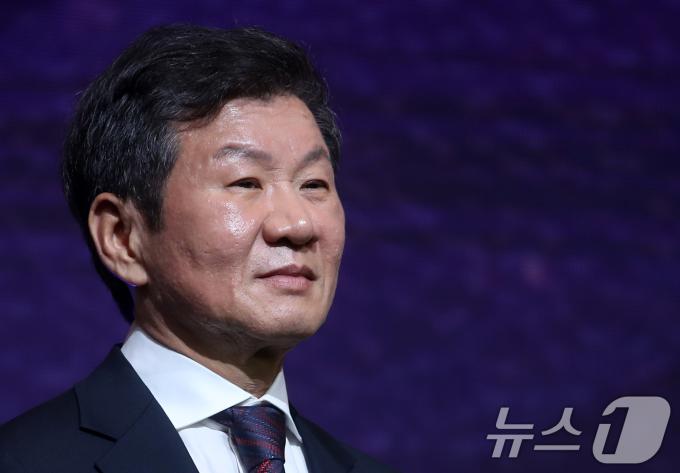 4선 연임 도전 의지를 밝힌 정몽규 대한축구협회장. 2024.11.29/뉴스1 ⓒ News1 오대일 기자