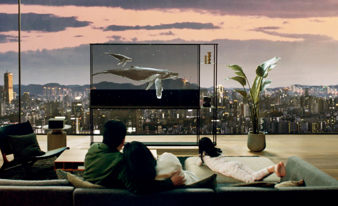 세계 최초의 무선∙투명 TV 'LG 시그니처 올레드 T' 제품 이미지. / 사진=LG전자