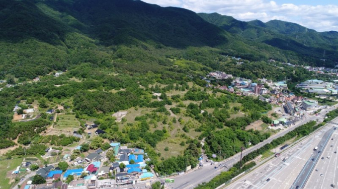 미군 반환공여지인 캠프콜번과 주변 지역 전경. / 사진제공=하남시=