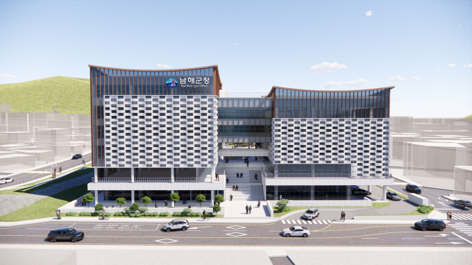 남해군 신청사 조감도. 군은 내년 착공, 2027년 상반기 입주를 목표로 하고 있다고 23일 전했다./사진=남해군