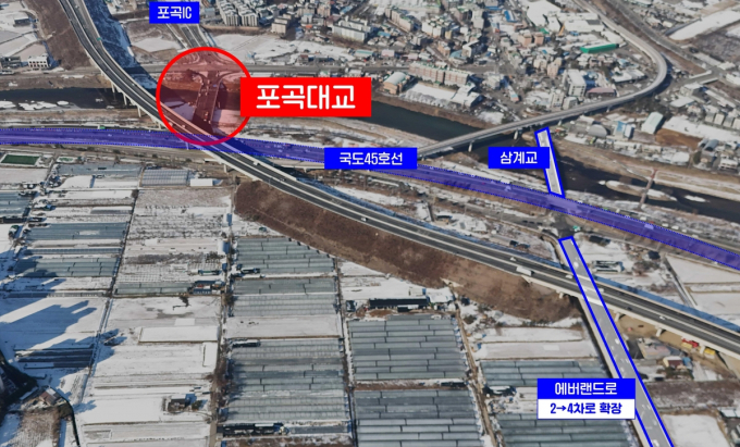 신설된 용인 포곡대교 위치도. / 사진제공=용인특례시 