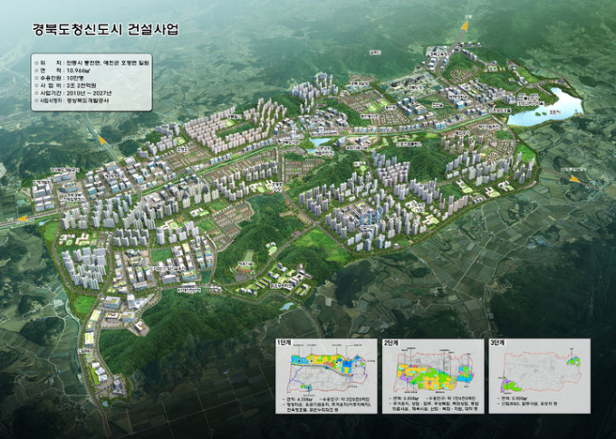 경북도청 신도시 건설사업 조감도./사진제공=경북 예천군