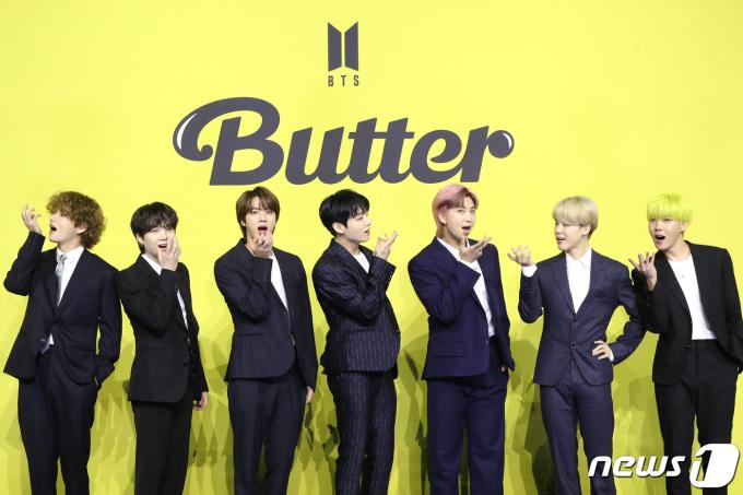 그룹 방탄소년단(BTS) 뷔(왼쪽부터), 슈가, 진, 정국, RM, 지민, 제이홉 2021.5.21/뉴스1 ⓒ News1 권현진 기자