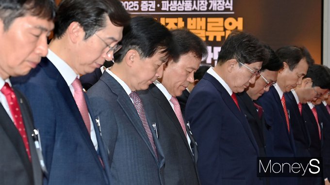 [머니S포토] 증시 개장 앞서 무안 제주항공참사 희생자 추모 묵념