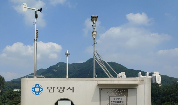 안양시 호계동 미세먼지 측정소. /사진제공=경기도 