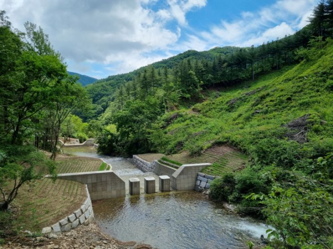 경기도가 산사태 등을 대비해 조성한 사방댐 모습. / 사진제공=경기도 