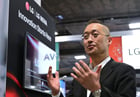 LG전자 북미이노베이션센터장 이석우 부사장이 현지시간 7일 미국 라스베이거스 유레카파크에 마련된 LG NOVA CES 전시부스에서 글로벌 스타트업들과의 협업 현황과 계획을 소개하고 있다. / 사진=LG전자