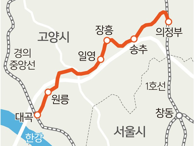 교외선 노선도. /자료제공=국토부