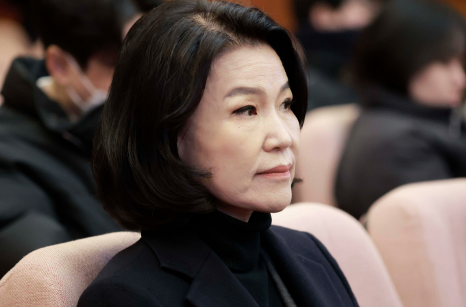 이진숙 방송통신위원장이 파면을 면했다. 사진은 이 위원장이 23일 서울 종로구 헌법재판소에서 열린 방통위원장 탄핵심판사건 선고기일에 출석한 모습. /사진=뉴시스