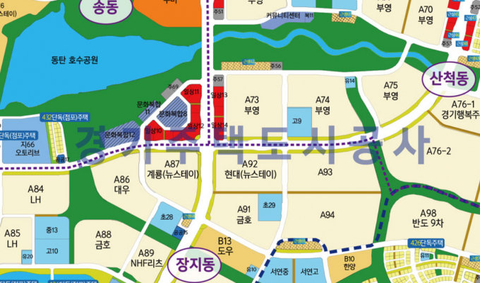 동탄2 신도시 토지이용계획도. /자료제공=GH