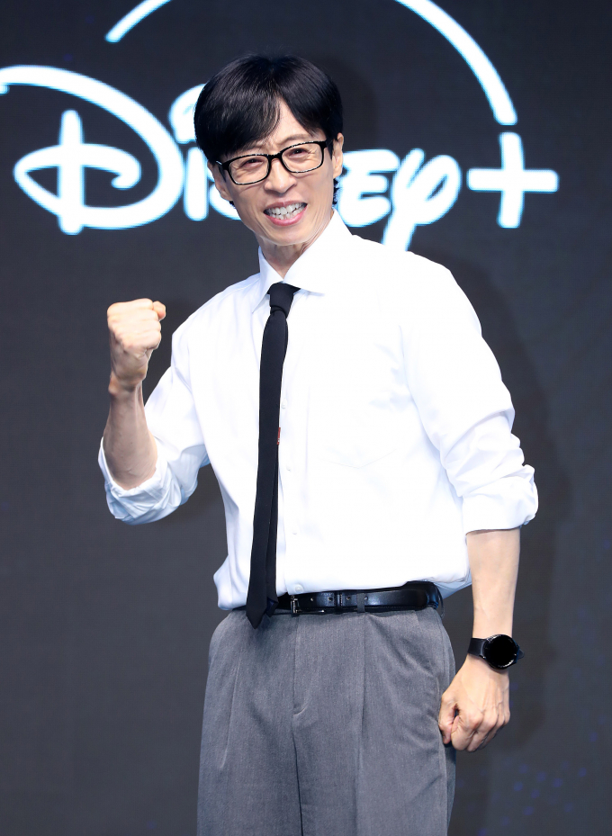 개그맨 유재석이 '2024 SBS 연예대상'에서 20번째 대상의 영광을 안았다. 사진은 유재석이 지난해 8월6일 서울 영등포구 콘래드호텔에서 열린 디즈니 플러스 오리지널 예능 '더 존: 버텨야 산다 시즌3' 제작발표회에 참석한 모습. /사진=뉴시스
