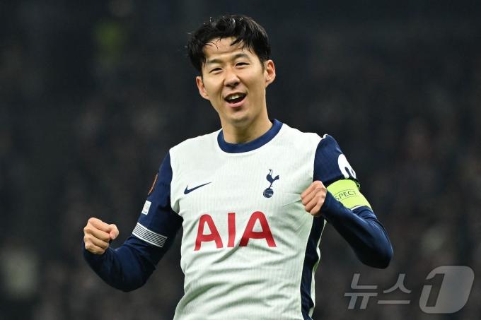 손흥민이 31일(한국시간) 열리는 2024-25 UEFA 유로파리그 토트넘-엘프스보리전에 선발 출전한다. ⓒ AFP=뉴스1