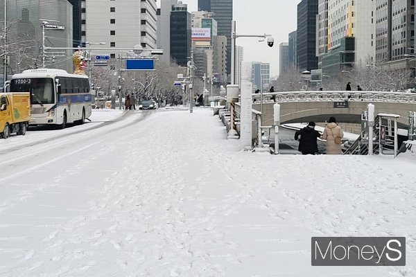 경남에서 올해 첫 한랭질환으로 인한 사망자가 나왔다. 사진은 서울 전역에 대설주의보가 발령된 6일 오후 서울 종로구 청계천로 인근에서 시민들이 이동하고 있는 모습. /사진=차상엽 기자