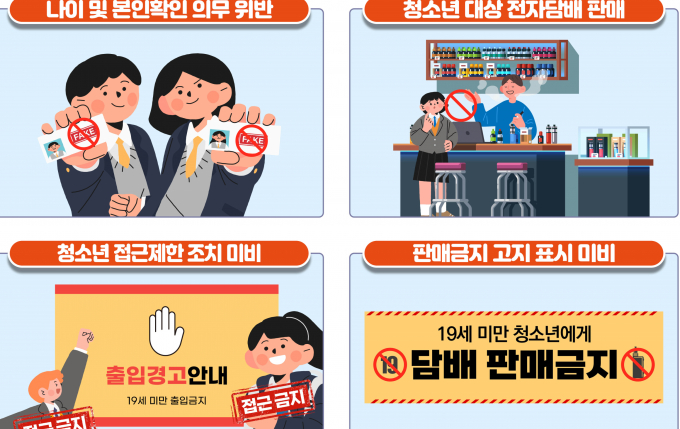 전자담배 판매점 집중수사 안내. /사진제공=경기도 특사경