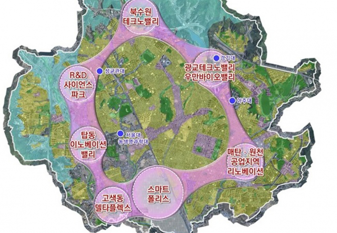 수원시 환상형 첨단과학 혁신클러스터. /자료제공=수원시 