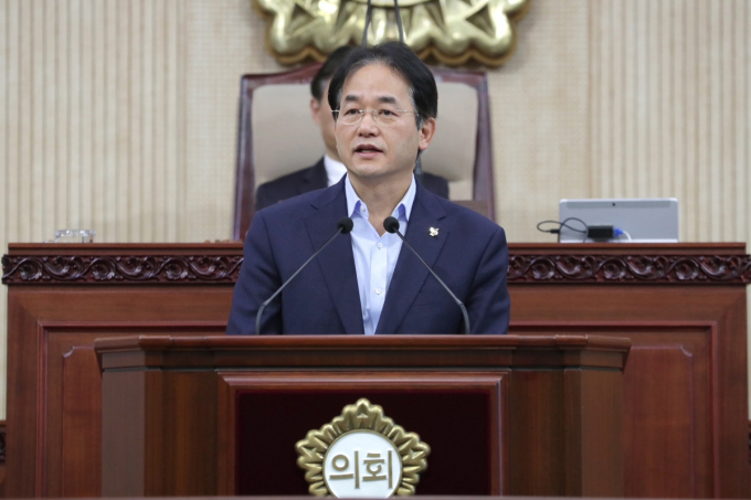 이동환 고양특례시장이 14일 제291회 고양특례시의회 임시회에서 시정 연설을 하고 있다. /사진제공=고양특례시