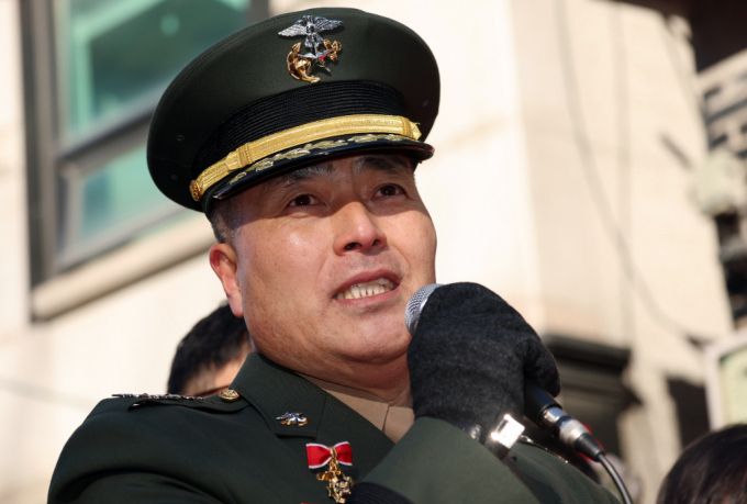 박정훈 전 해병대 수사단장이 해임 처분에 대한 집행정지를 재차 신청했다.사진은 지난 1월 9일 서울 용산구  중앙지역군사법원에서 열린 1심 선고공판에 참석한 박정훈 전 해병대 수사단장. /사진=뉴스1